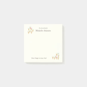 Pretty Personalized Fun Ice Cream Adhesive Pad Post-it Notes
