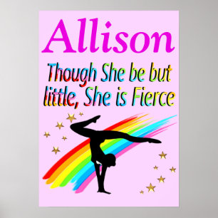 PRETTY PERSONALIZED GYMNASTICS POSTER