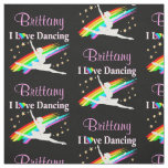 PRETTY PERSONALIZED I LOVE DANCING FABRIC