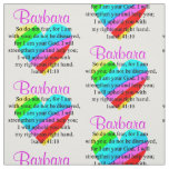 PRETTY PERSONALIZED ISAIAH 41:10 FABRIC