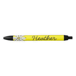 Pretty Personalized Name Daisy Doodle Black Ink Pen