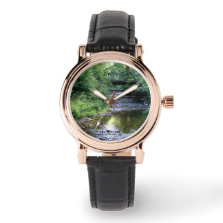 Pretty Personalized Nature Photo Mountain Creek Watch