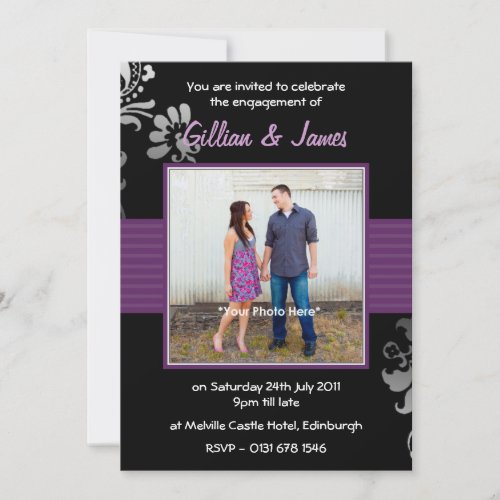 Pretty Personalised Photo Engagement Party Announcement