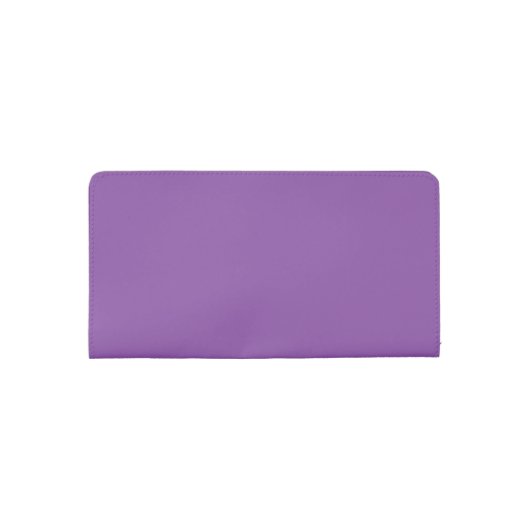 Pretty Personalized Purple and  Flowers Checkbook Cover (Back)