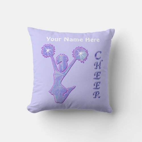 Pretty Personalized Purple Cheerleader Pillows