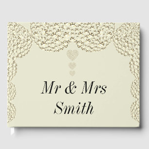 Pretty personalized wedding guests book