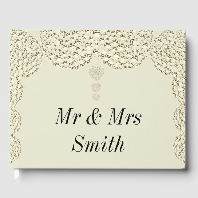 Pretty personalized wedding guests book (Front)