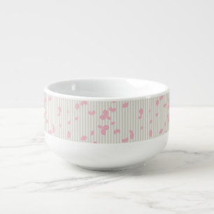 Pretty Petals on Stripes Soup Mug