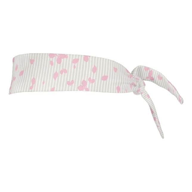 Pretty Petals on Stripes Tie Headband (Rotate 90)