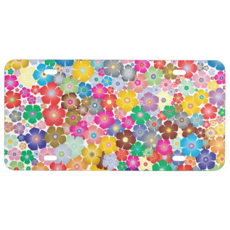 Pretty Petunia Flowers License Plate
