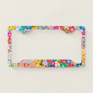 Pretty Petunia Flowers License Plate Frame