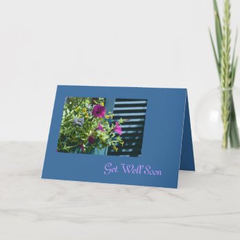 Pretty Petunias Get Well Card by bluerabbit at Zazzle