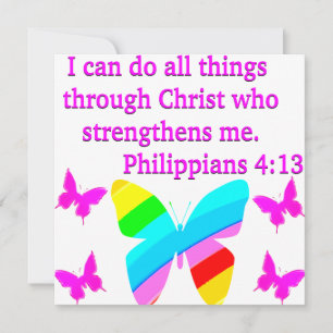 PRETTY PHILIPPIANS 4:13 BUTTERFLY DESIGN