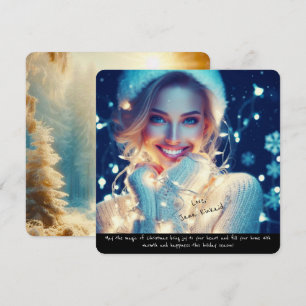 Pretty Photo Elegant Holiday Christmas Card