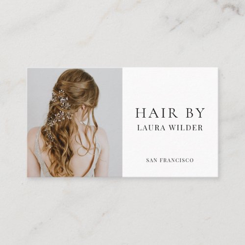 Pretty Photo Hair Stylist Business Card