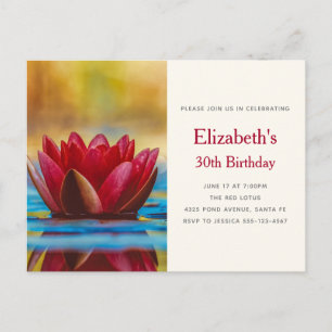 Pretty Photo of a Lotus Flower in a Pond Birthday Postcard