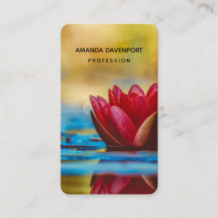 Pretty Photo of a Lotus Flower in a Pond Business Card