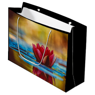 Pretty Photo of a Lotus Flower in a Pond Large Gift Bag