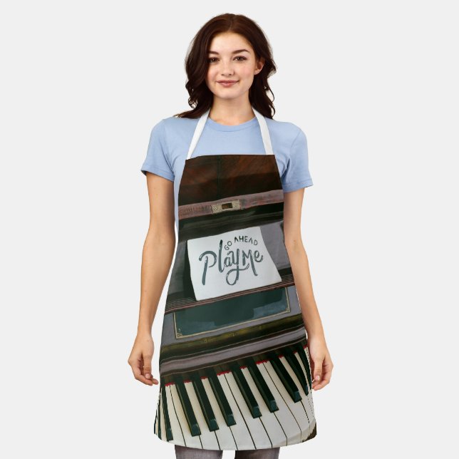 Pretty Piano Apron (Worn)