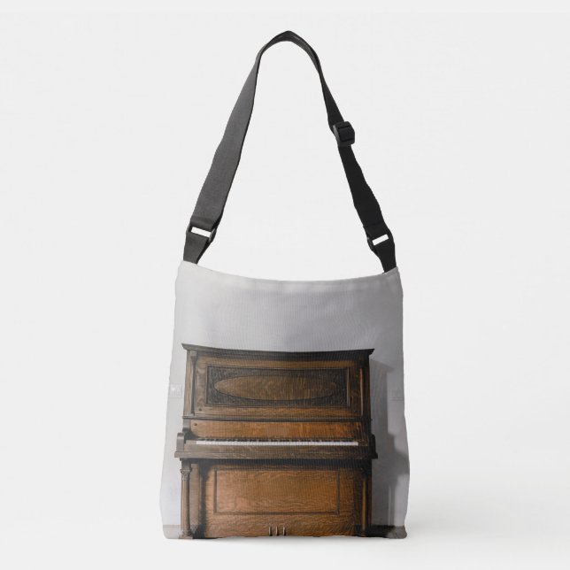 Pretty Piano Artwork Crossbody Bag (Front)