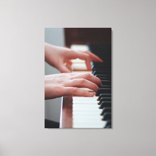 Pretty Piano Design Canvas Print