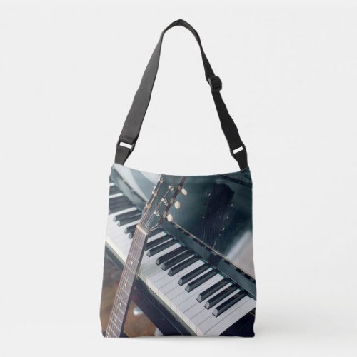 Pretty Piano Design Crossbody Bag