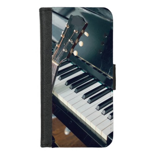 Pretty Piano Design iPhone 87 Wallet Case