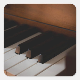 Pretty Piano Square Sticker