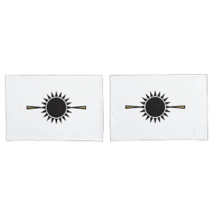 Pretty Pillowcase Set with Mosaic Black Sun