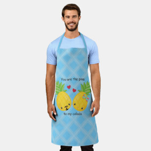 Pretty Pineapple Tropical Pina Colada Romantic Apron