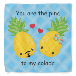 Pretty Pineapple Tropical Pina Colada Romantic Bandana