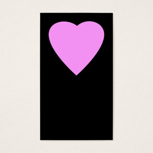 Customizable Pretty Pink and Black Love Heart. Business Card Templates