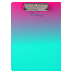 Pretty Pink and Blue Ombre Color Clipboard