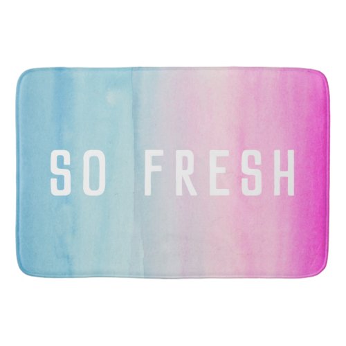 Pretty Pink and Blue Ombre Watercolor  SO FRESH Bath Mat