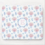 Pretty Pink And Blue Watercolor Chinoiserie Mouse Pad