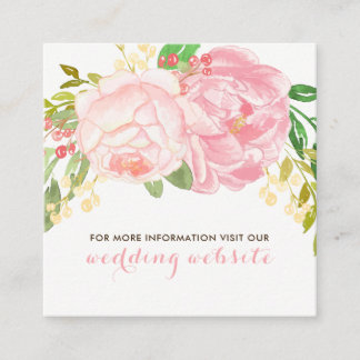Pretty Pink and Blush Peonie Flowers Website Cards