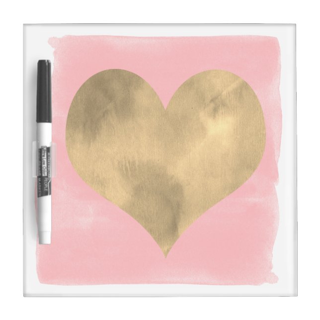 Pretty Pink and Gold Dry Erase Board (Front)