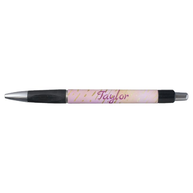 Pretty pink and gold glam pen (Front)