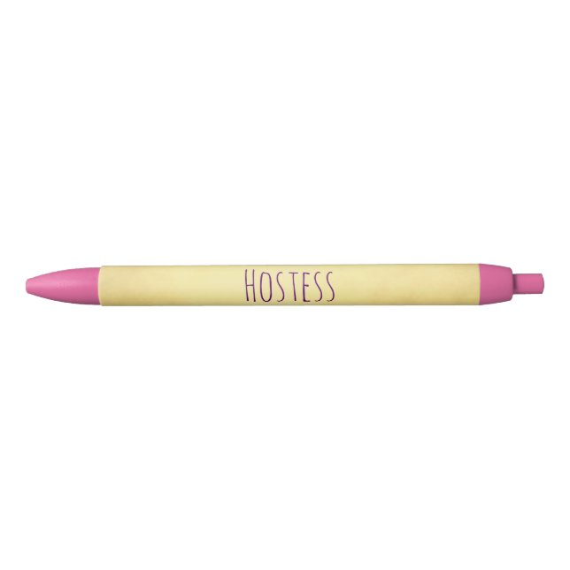 Pretty Pink and Gold Hostess Pen (Front)