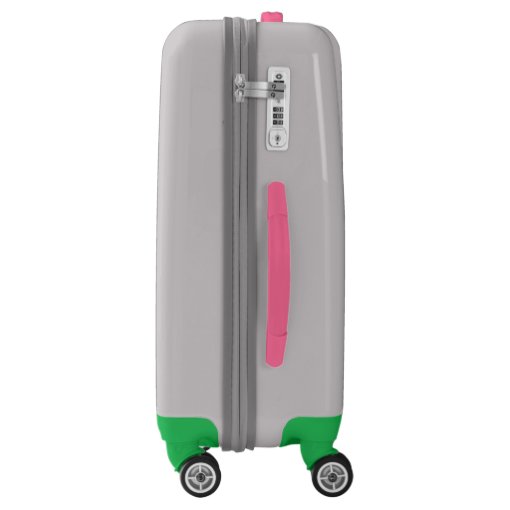 Pretty pink and green luggage Zazzle