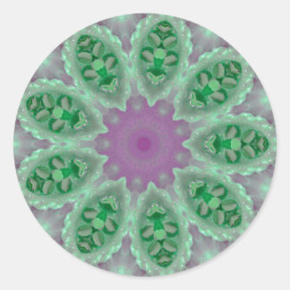 Pretty pink and green sticker