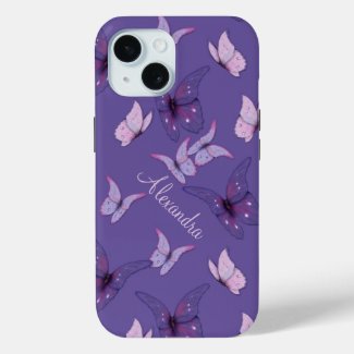 Pretty Pink and Purple Butterflies