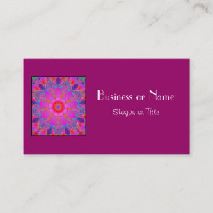 Pretty Pink and Purple Mandala Business Card