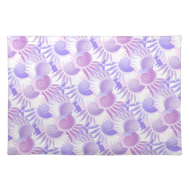 Pretty Pink and Purple Pastel Art Deco Pattern Placemat (Front)