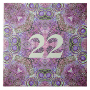 Pretty Pink and Purple Pattern Design Ceramic Tile