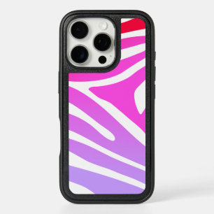 Pretty Pink and Purple Zebra Print iPhone 16 Pro Case