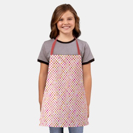 Pretty Pink and Red Polka Dots Apron