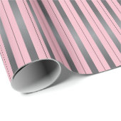 Pretty pink and silver wrapping paper | Zazzle