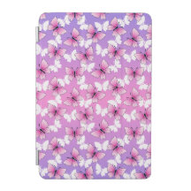 Pretty Pink and White Butterfly iPad Smart Cover
