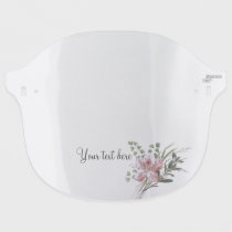 Pretty Pink Apple Blossom and Ferns Face Shield